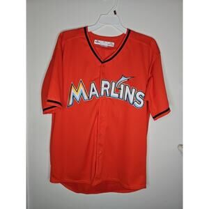 Miami Marlins Jersey Mens Medium MLB Baseball Fernandez #16 Majestic Cool Base